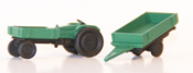 FENDT tractor w. trailer, ready made model